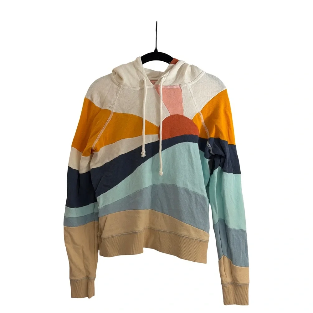 Faherty Soleil Sun Print Abstract Women's Hoodie - Picture 2 of 6
